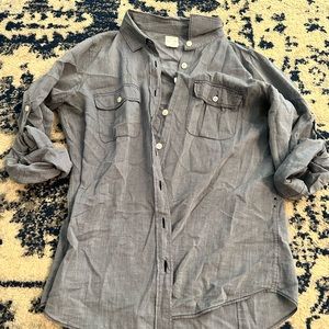 J-Crew Chambray Button Top